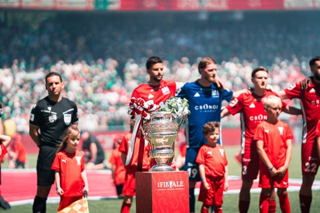 BERN, SWITZERLAND - MAI 24 : The cup before the final Switzerland Cup match between FC Stade Lausanne-Ouchy v FC St-Gallen at Stadion Wankdorf Bern on Mai 24th, 2026 in Bern, Switzerland (Photo by Lara Tissières Press Photo)  Copyright: xLaraxTissièresx xSPPx Sportspressphoto_153760