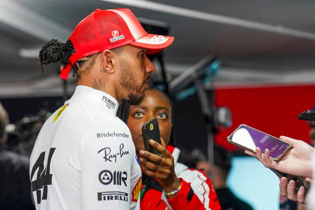 FORMULA ONE CANADIAN GRAND PRIX 2026 Lewis Hamilton 44 (GBR) Ferrari in the Press Pen after qualifying during the Formula 1 Lenovo Canadian Grand Prix 2026, 5th round of the 2026 Formula One World Championship, WM, Weltmeisterschaft from May 22 to 24, 2026 at the Circuit Gilles Villeneuve, Montreal, Canada Credit: Robbie Hoad Every Second Media Editorial use only. All images are copyright Every Second Media Limited. No images may be reproduced without prior permission. Copyright: xIMAGO EveryxSecondxMediax ESM-2005-0413 RobbiexHoadx xEveryxSecondxMediax