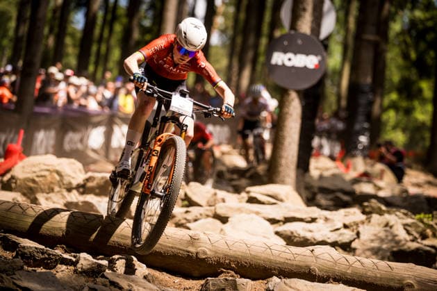 World Cup cross country mountain elite women s race, Vysocina Arena, Nove Mesto na Morave, May 24, 2026. Puck Pieterse from Netherlands. (CTKxPhoto JaroslavxSvoboda) CTKPhotoP2026052403649  CTKPhotoP2026052403649