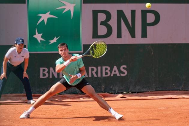 2026-05-24 2026 French Open - Day One PARIS, FRANCE - MAY 24: Fabian Marozsan of Hungary during Day One of the 2026 French Open at Roland Garros on May 24, 2026 in Paris, France. (Photo by Marleen Fouchier BSR Agency) Paris France Content not available for redistribution in The Netherlands directly or indirectly through any third parties. Copyright: xBSRxAgencyx