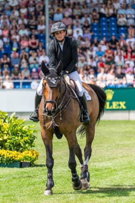 122 Katharina Rhomberg on Cuma 5 (AUT) during the TSCHIO 2026 (CHIO 2026) - Rolex Grand Prix, part of the Rolex Grand Slam of Show Jumping, The Grand Prix of Aachen CSI5* at the Allianz Park in Aachen, Germany  Copyright: xMartinxPitschx xSPPx Sportspressphoto_153770
