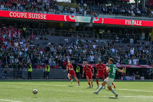 Fussball, Schweizer Cup, Finale: FC St. Gallen 1879 vs. FC Stade-Lausanne-Ouchy, Sonntag, 24.05.2026 (Stadion Wankdorf, Bern); Lukas Görtler (16, FC St. Gallen) schiesst den Penalty zum 2:0 Copyright: xValentinxDomgjonix