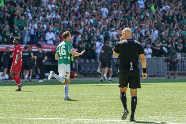 Fussball, Schweizer Cup, Finale: FC St. Gallen 1879 vs. FC Stade-Lausanne-Ouchy, Sonntag, 24.05.2026 (Stadion Wankdorf, Bern); Lukas Görtler (16, FC St. Gallen) trifft zum 2:0 Copyright: xValentinxDomgjonix