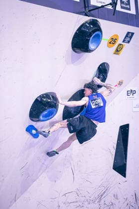 24.05.2026: Klettern - Bouldern: World Climbing Series Bern 2026 - Halbfinale Herren Maximillian Milne (GBR) Bern Bern Expo Schweiz
