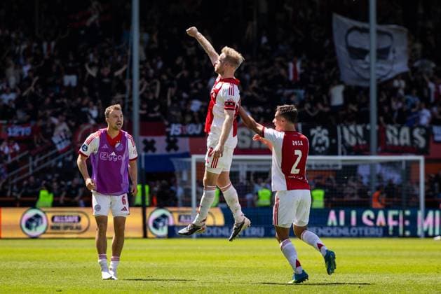 VOLENDAM - Davy Klaassen of AFC Ajax celebrates the 1-0 during the Conference League play-off final match between AFC Ajax and FC Utrecht at the Kras Stadium on May 24, 2026, in Volendam, the Netherlands. SONNY LENSEN ANP Play-offs Conference League - FINAL 2025-2026 xVIxANPxSportx xxANPxIVx 559239155 originalFilename: 559239155.jpg