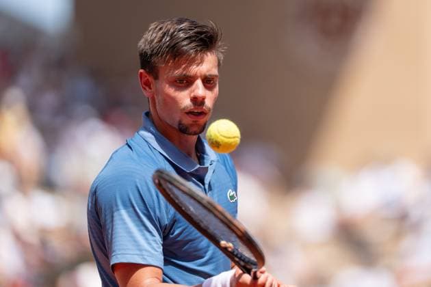 2026-05-24 2026 French Open - Day One PARIS, FRANCE - MAY 24: Arthur Gea of France in action during Day One of the 2026 French Open at Roland Garros on May 24, 2026 in Paris, France. (Photo by Marleen Fouchier BSR Agency) Paris France Content not available for redistribution in The Netherlands directly or indirectly through any third parties. Copyright: xBSRxAgencyx