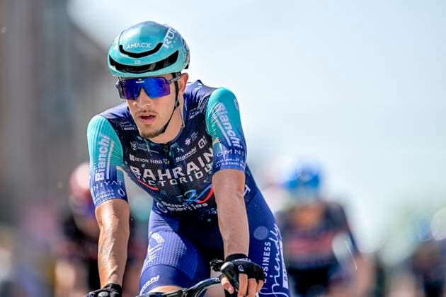 Grand Prix Criquielion 2026 Cycling Race LESSINES, BELGIUM - MAY 24 : Rider of Team Bahrain - Victorious in action during the 58th edition of Grand Prix Criquielion an UCI Class 1.1 one day cycling road race for Men Elite of km with start in Ath and finish in Lessines on May 24, 2026 in Lessines, Belgium, 24 05 2026 Lessines Belgium  Copyright: xSesx