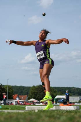 REHLINGEN , GERMANY - MAY 24: Yemisi Mabry (GER MTG Mannheim) during the 61. Internationales Pfingstsportfest on 24.05.2026 at the Bungertstadion in Rehlingen-Siersburg (Saarland Deutschland). Saarland Deutschland Copyright: xAxelxKohringx
