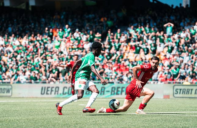 BERN, SWITZERLAND - MAI 24 : Aliou Balde of FC St.Gallen and Theo Barbet of Stade Lausanne-Ouchy in action during the final Switzerland Cup match between FC Stade Lausanne-Ouchy v FC St-Gallen at Stadion Wankdorf Bern on Mai 24th, 2026 in Bern, Switzerland (Photo by Lara Tissières Press Photo)  Copyright: xLaraxTissièresx xSPPx Sportspressphoto_153941