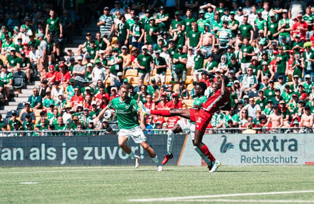BERN, SWITZERLAND - MAI 24 : Carlo Boukhalafa of FC St.Gallen and Breston Malula of Stade Lausanne-Ouchy in action during the final Switzerland Cup match between FC Stade Lausanne-Ouchy v FC St-Gallen at Stadion Wankdorf Bern on Mai 24th, 2026 in Bern, Switzerland (Photo by Lara Tissières Press Photo)  Copyright: xLaraxTissièresx xSPPx Sportspressphoto_153949