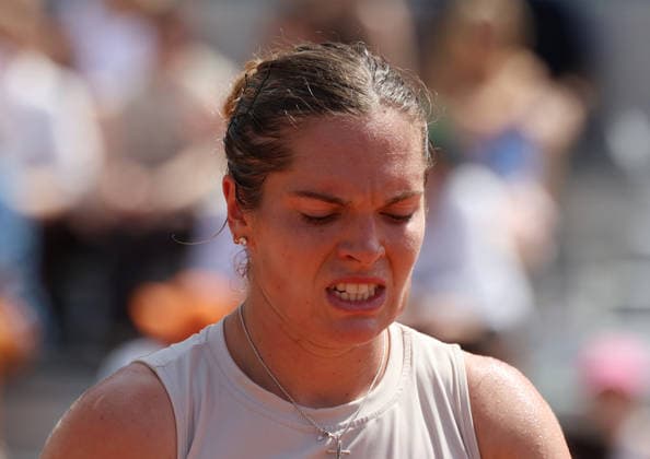 May 24, 2026, Paris, Ile De France, Francja: CATY MCNALLY of USA during the match against A.Tomljanovic of Australia in the first round of tennis tournament Roland Garros, Paris, France. McNally won 3:6, 7:6 (7-5), 6:3 Paris Francja - ZUMAc278 20260524_zsp_c278_036 Copyright: xMarcinxCholewinskix