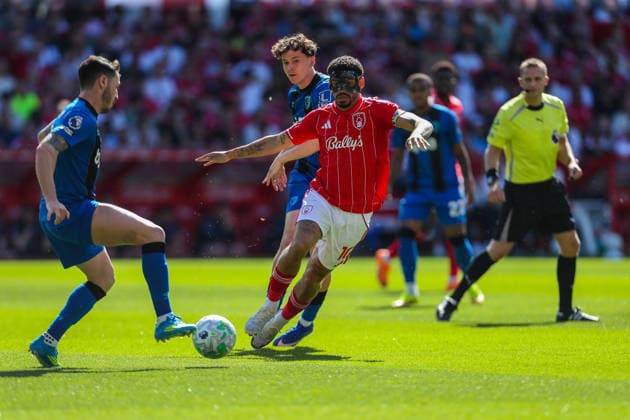 Nottingham Forest v AFC Bournemouth, Premier League Morgan Gibbs-White Of Nottingham Forest in action during the Nottingham Forest v AFC Bournemouth Premier League match at the City Ground, West Bridgford, England on 23 May 2026 Credit: Lee Keuneke Every Second Media Editorial use only. All images are copyright Every Second Media Limited. No images may be reproduced without prior permission. All rights reserved. Premier League and Football League images are subject to licensing agreements with Football DataCo Limited. see https: www.football-dataco.com Copyright: xIMAGO EveryxSecondxMediax ESM-2007-0044 LeexKeunekex xEveryxSecondxMediax