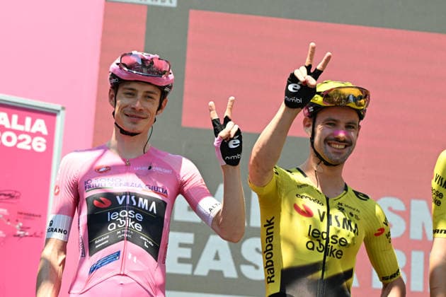 24-05-2026 Giro D italia; Tappa 15 Voghera - Milano; 2026, Visma - Lease A Bike; Vingegaard, Jonas; Campenaerts, Victor; Voghera; 