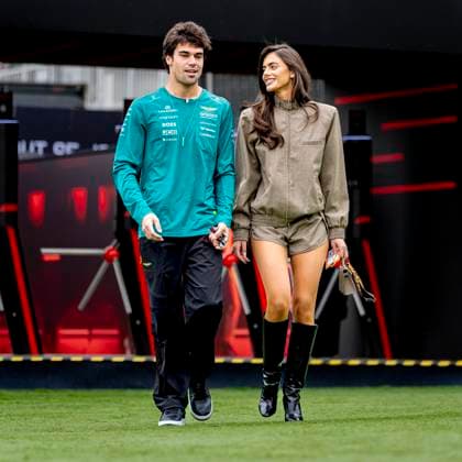 MONTREAL - Formula 1 driver Lance Stroll of Aston Martin Aramco Formula 1 Team with his girlfriend Yael Shelbia during the Formula 1 Canada Race at the Circuit Gilles Villeneuve on May 24, 2026 in Montreal, Canada. (Photo by DeFodi Images) -