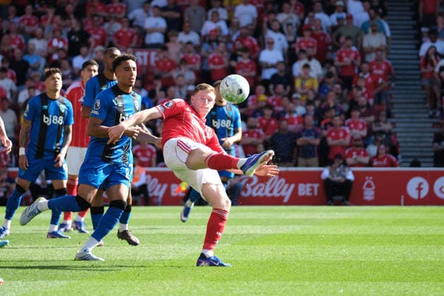 NOTTINGHAM, ENGLAND - May 24 : Elliot Anderson of Nottingham Forest seen in action during the Premier league football match between Nottingham Forest and Bournemouth at the City Ground on May 24, 2026 in Nottingham, England.  Copyright: xPaulxBonserx xSportsxPressxPhotox Sportspressphoto_154119