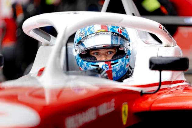 MONTREAL - Formula Academy driver Alba Larsen of Ferrari during the Formula 1 Canada F1 Academy at the Circuit Gilles Villeneuve on May 24, 2026 in Montreal, Canada. (Photo by DeFodi Images) -