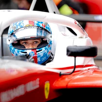 MONTREAL - Formula Academy driver Alba Larsen of Ferrari during the Formula 1 Canada F1 Academy at the Circuit Gilles Villeneuve on May 24, 2026 in Montreal, Canada. (Photo by DeFodi Images) -