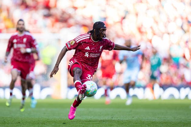 Football - FA Premier League - Liverpool FC v Brentford FC LIVERPOOL, ENGLAND - Sunday, May 24, 2026: Liverpool s Jeremie Frimpong during the FA Premier League match between Liverpool FC and Brentford FC at Anfield. (Photo by David Rawcliffe Propaganda) LIVERPOOL Anfield MERSEYSIDE ENGLAND  Copyright: xDavidxRawcliffex P2026-05-24-Liverpool_Brentford-95