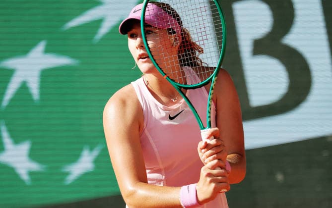 TENNIS - French Open 2026 PARIS,FRANCE,24.MAY.26 - TENNIS - WTA, Tennis Damen Tour, French Open, Roland Garros, Grand Slam. Image shows Mirra Andreeva (---)  GEPAxpictures xMatthiasxHauer
