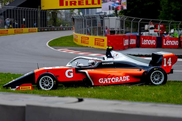 MONTREAL - Gatorade Formula Academy driver Lisa Billard goes off the track during the Formula 1 Canada F1 Academy at the Circuit Gilles Villeneuve on May 24, 2026, in Montreal, Canada. (Photo by DeFodi Images) -