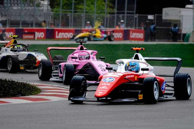 MONTREAL - Alpine Formula Academy driver Nina Gademan, Ferrari Formula Academy driver Alba Larsen during the Formula 1 Canada F1 Academy at the Circuit Gilles Villeneuve on May 24, 2026 in Montreal, Canada. (Photo by DeFodi Images) -