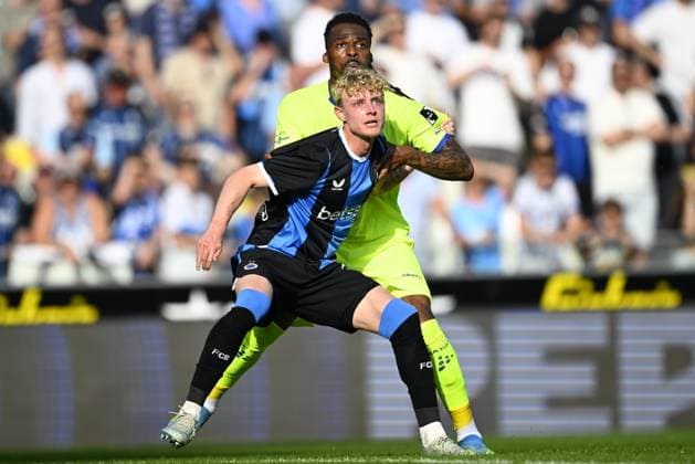 Club Brugge v KAA Gent - Jupiler Pro League Champions Play-Off BRUGGE, BELGIUM - MAY 24 : Seys Joaquim defender of Club Brugge in action during the Jupiler Pro League Champions Play-Off match between Club Brugge and KAA Gent on May 24, 2026 in Brugge, Belgium, 24 05 2026 Brugge Belgium  Copyright: xTomasxSiskx