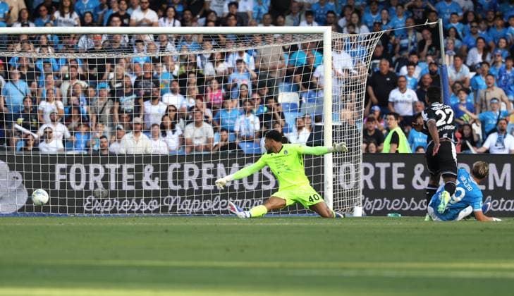 Serie A football match - 2025 26 Napoli vs. Udinese Goal the Rasmus Hojlund of SSC Napoli During the football match on May 24, 2026, valid for the Italian Serie A - 2025 26 championship in Naples at the Diego Armando Maradona Stadium between SSC Napoli and FC Udinese. Pictured: NAPOLI stadio Diego Armando Maradona CAMPANIA ITALIA Copyright: xFABIOxSASSO FPAxFabioxSassox 2L8A0156