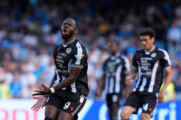 Keinan Davis (Udinese Calcio) looks dejected, , SSC Napoli v Udinese Calcio, Diego Maradona Stadium, May 24, 2026, Napoli, Italy.