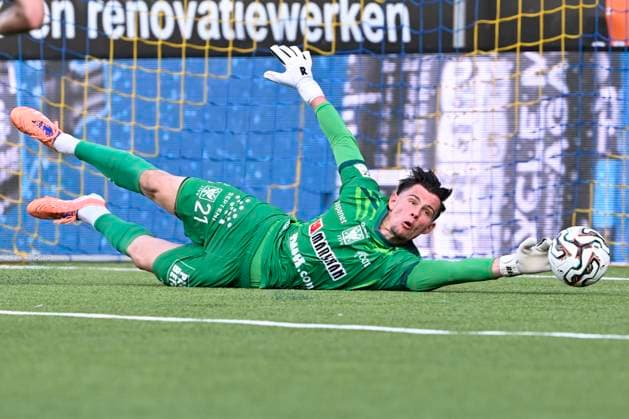 Sint-Truidense VV v KV Mechelen - Jupiler Pro League Champions Play-Off SINT-TRUIDEN, BELGIUM - MAY 24 : Lendfers Matt goalkeeper of Sint-Truidense VV during the Jupiler Pro League Champions Play-Off match between Sint-Truidense VV and KV Mechelen on May 24, 2026 in Sint-Truiden, Belgium, 24 05 2026 Sint-Truiden Belgium  Copyright: xDhax