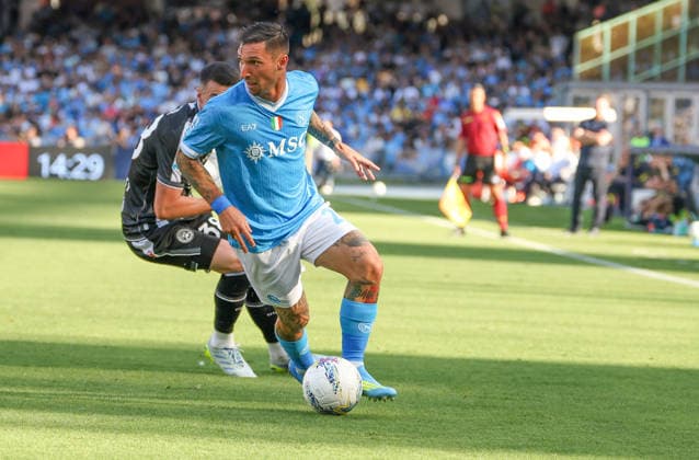 May 24, 2026, Napoli, Campania, ITALIA: Matteo Politano of SSC Napoli During the football match on May 24, 2026, valid for the Italian Serie A - 2025 26 championship in Naples at the Diego Armando Maradona Stadium between SSC Napoli and FC Udinese..Pictured: Serie A Football Match - 2025 26 Napoli Vs. Udinese  - ZUMAs236 20260524_aap_s236_021 Copyright: xFabioxSassox