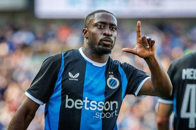 Club s Carlos Forbs celebrates after scoring during a game between Belgian soccer team Club Brugge KV and KAA Gent, Sunday 24 May 2026 in Brugge, on the last day of the Champion s Play-offs of the 2025-2026 Jupiler Pro League first division of the Belgian championship. KURTxDESPLENTER  x174937452x