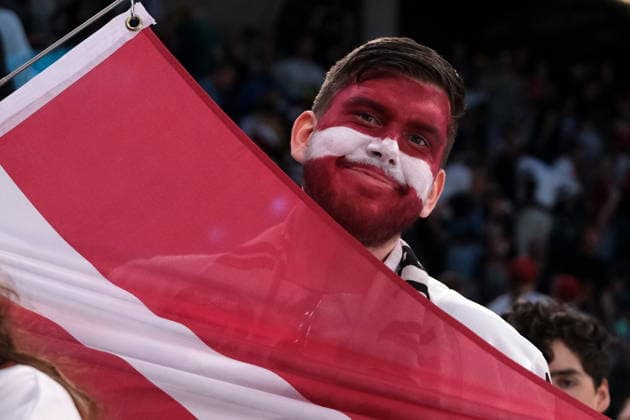 IIHF - World Championship, WM, Weltmeisterschaft - Great Britain vs Latvija - Latvian Fans Zurich Swiss Life Arena Zürich Schweiz Copyright: xSergioxBrunettix