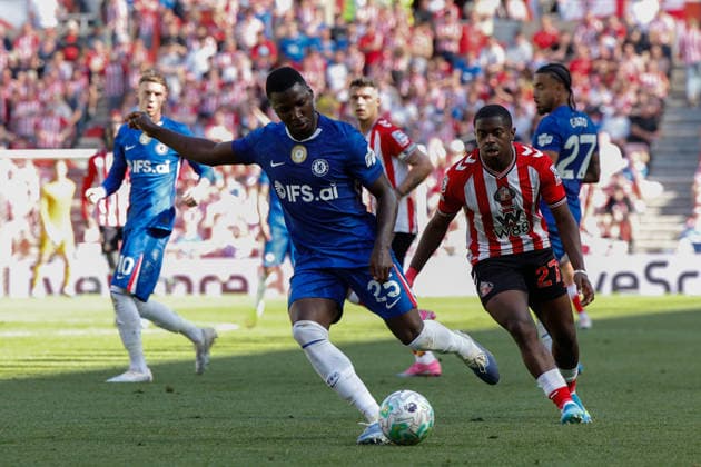 Sunderland v Chelsea, Premier League Moises Caicedo of Chelsea shoots at goal during the Sunderland v Chelsea Premier League match at the Stadium of Light, Sunderland, England on 24 May 2026 Credit: Craig Cowan Every Second Media Editorial use only. All images are copyright Every Second Media Limited. No images may be reproduced without prior permission. All rights reserved. Premier League and Football League images are subject to licensing agreements with Football DataCo Limited. see https: www.football-dataco.com Copyright: xIMAGO EveryxSecondxMediax ESM-2012-0095 CraigxCowanx xEveryxSecondxMediax