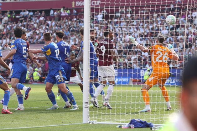 West Ham v Leeds 24 May 2026, London - Premier League Football - West Ham United v Leeds United - Taty Castellanos of West Ham United scores their 1st goal - Photo: Charlotte Wilson Offside. London UK Copyright: xCharlottexWilsonx xOffsidexOffside