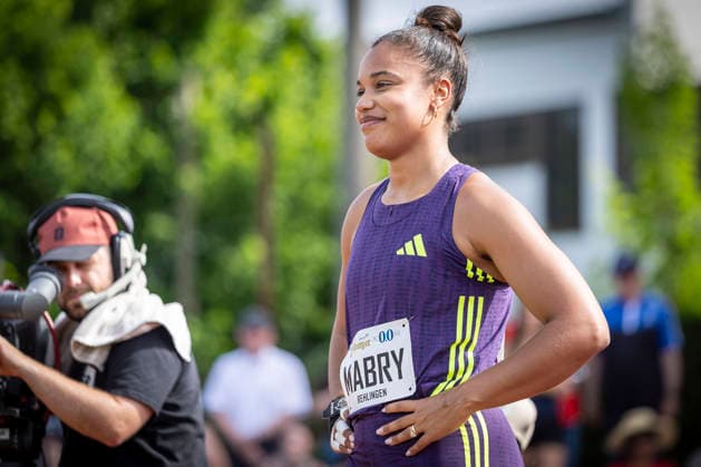 REHLINGEN , GERMANY - MAY 24: Yemisi Mabry (GER MTG Mannheim) during the 61. Internationales Pfingstsportfest on 24.05.2026 at the Bungertstadion in Rehlingen-Siersburg (Saarland Deutschland). Saarland Deutschland Copyright: xLeahxKohringx