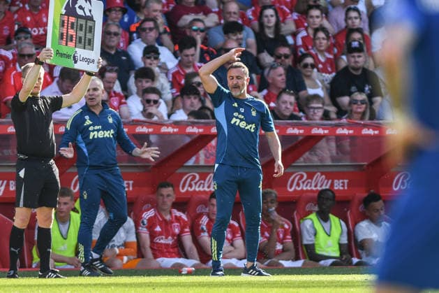 Nottingham Forest v Bournemouth, English Premier League, The City Ground, Nottingham, UK - 24 May 2026 Nottingham Forest s manager Vitor Pereira incensed at a refereeing decision , UK NEWSPAPERS OUT Copyright: xRichardxBowcottx