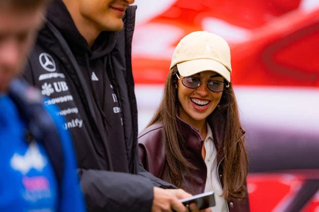 Montreal F1 Canadian Grand Prix - George Russel and Girlfriend George Russell (GBR) of Mercedes-AMG PETRONAS Formula One Team and girlfriend Carmen Montero Mundt (SPA) attend the 2026 Formula 1 Lenovo Canadian Grand Prix at the Circuit Gilles-Villeneuve in Montreal, Canada on May 24, 2026. Photo by Antoine Lapeyre ABACAPRESS.COM Montreal Canada  Copyright: xLapeyrexAntoine ABACAx