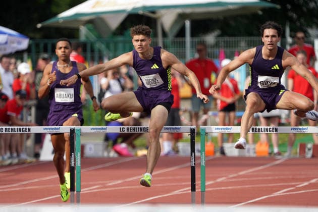 Rehlingen, Leichtathletik, athletics, Track and Field, 61 Internationales Pfingstsportfest, 24.05.2026, Bungerstadion Rehlingen-Siersburg, 400m Hürden Männer, Owe Fischer-Breiholz, Königsteiner LV ,Deutschland, Germany GER,