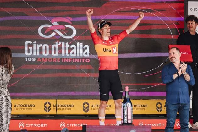 IPA85044868 - Milan, The arrival of Stage 15 of the Giro D Italia 2026 from Voghera to Milan through the streets of the city center. In the photo: Fredrik Dversnes Lavik  Copyright: xAlessandroxBremecx xx 0857453041st