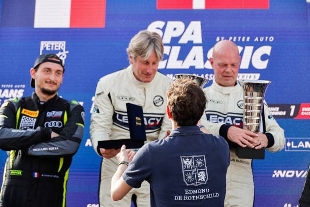 LE MANS CLASSIC SERIES 2026 - SPA-CLASSIC 70 MAGNUSSEN Jan (dnk), WARD Chris (gbr), Lola T70 Mk.3B GT 1969, Proto 1 +2L, Classic Endurance Racing 1, Podium portrait during the 2026 Spa-Classic, 2nd round of the Le Mans Classic Series 2026, from May 22 to 24 in Circuit de Spa-Francorchamps, in Stavelot, Belgium - StavelotBelgium  Copyright: xPauloxMariax