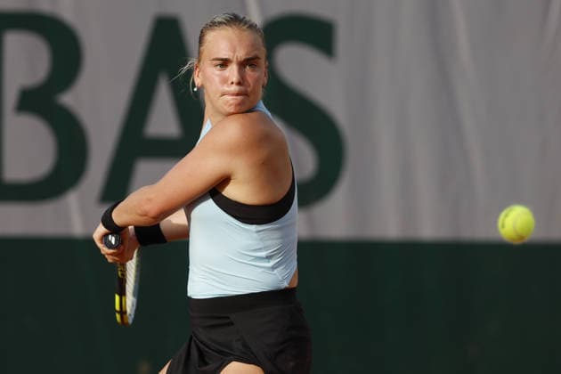 Sara Bejlek. The 1st round of the French Open 2026 on the Roland Garros courts in Paris, France, May 24, 2026. (CTKxPhoto PavelxLebeda) CTKPhotoF202605240038001  CTKPhotoF202605240038001