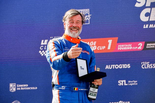 LE MANS CLASSIC SERIES 2026 - SPA-CLASSIC MESTDAGH Eric (bel), BMW 3.0 CSL 1974, +2L 12V, Heritage Touring Cup 1, portrait Podium portrait during the 2026 Spa-Classic, 2nd round of the Le Mans Classic Series 2026, from May 22 to 24 in Circuit de Spa-Francorchamps, in Stavelot, Belgium - StavelotBelgium  Copyright: xPauloxMariax