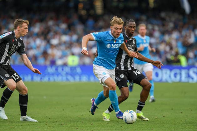 May 24, 2026, Napoli, Campania, ITALIA: Rasmus Hojlund of SSC Napoli During the football match on May 24, 2026, valid for the Italian Serie A - 2025 26 championship in Naples at the Diego Armando Maradona Stadium between SSC Napoli and FC Udinese..Pictured: Napoli ITALIA - ZUMAs236 20260524_aap_s236_093 Copyright: xFabioxSassox