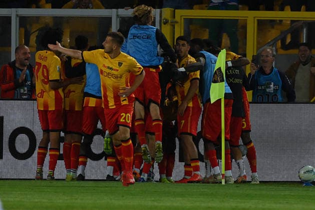 IPA85046555 - Us Lecce celebrates after the goal during US Lecce vs Genoa CFC, Italian soccer Serie A match in Lecce, Italy, May 24 2026  Copyright: xPasqualexGolia IPAxSportx xx 85046555