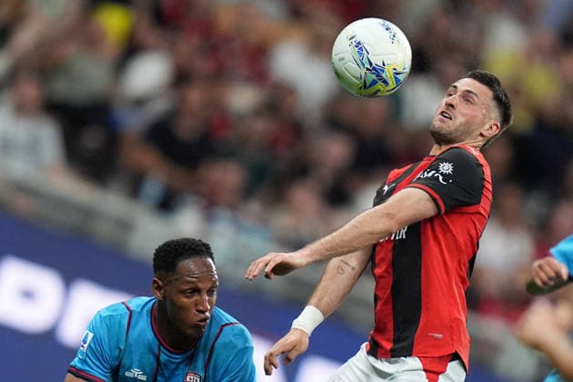 AC Milan™s Santiago Gimenez during the Serie A soccer match between Milan and Cagliari at the San Siro Stadium in Milan , north Italy - Saturday , May 24 , 2026. - Soccer .  Copyright: xSpada LaPressex