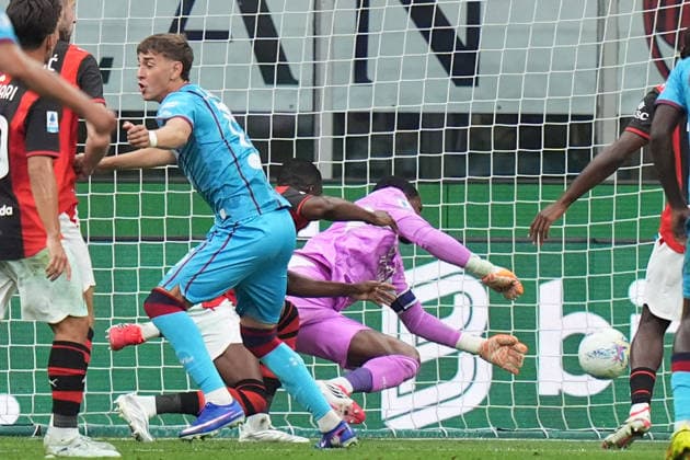 Cagliari s head coach Juan Rodriguez scores 1-2 during the Serie A soccer match between Milan and Cagliari at the San Siro Stadium in Milan , north Italy - Saturday , May 24 , 2026. - Soccer .  Copyright: xSpada LaPressex