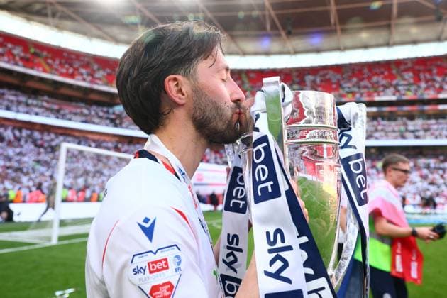 Josh Sheehan of Bolton Wanderers celebrates at the end of the match Bolton Wanderers v Stockport County, EFL Sky Bet League One, Play-Off Final, Football, Wembley Stadium, London, UK - 24 May 2026London Wembley Stadium United Kingdom EDITORIAL USE ONLY No use with unauthorised audio, video, data, fixture lists, club league logos or live services. Online in-match use limited to 120 images, no video emulation. No use in betting, games or single club league player publications.  Copyright: xPaulxCurrie Shutterstockx 16889803kc