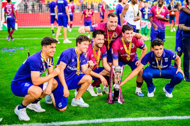 May 24, 2026, Lisbon, Lisbon, Portugal: SCU Torreense players celebrate after winning the Portuguese Cup final, against Sporting CP at National Stadium in Lisbon, Portugal, on May 24, 2026. Soccer2026: Sporting CP 1 Vs 2 SCU Torreense  - ZUMAr200 20260524_zsp_r200_053 Copyright: xNunoxReisinhox