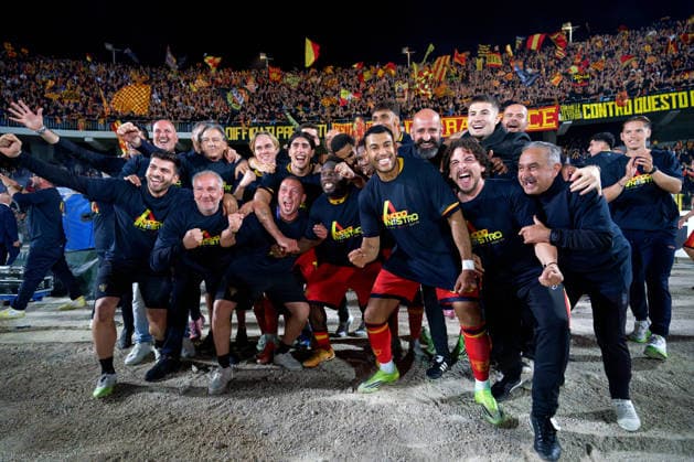 IPA85050208 - players of US Lecce celebrates during US Lecce vs Genoa CFC, Italian soccer Serie A match in Lecce, Italy, May 24 2026  Copyright: xEmmanuelexMastrodonato IPAxSportx xx 85050208