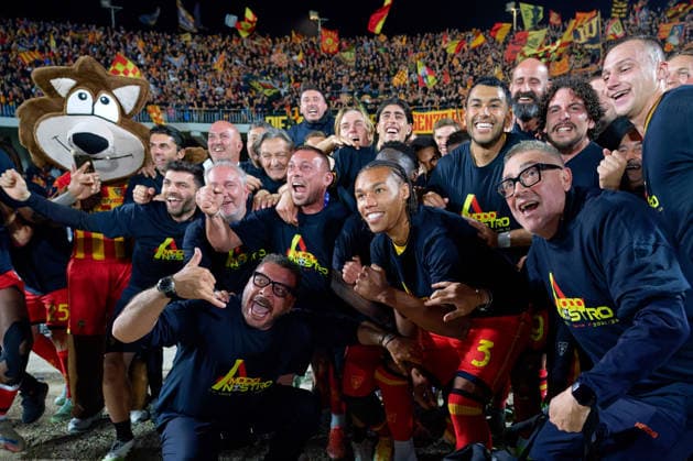 IPA85050273 - players of US Lecce celebrates during US Lecce vs Genoa CFC, Italian soccer Serie A match in Lecce, Italy, May 24 2026  Copyright: xEmmanuelexMastrodonato IPAxSportx xx 85050273